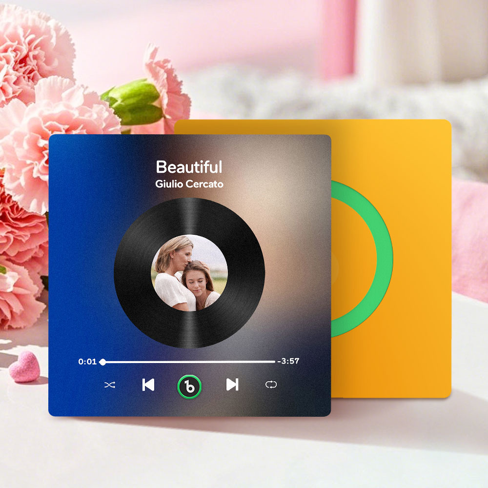 Mother's Day Gifts Custom Music Fridge Magnet Colorful Frame Album Fridge Magnet Can Play Songs - MyPhotoBoxer