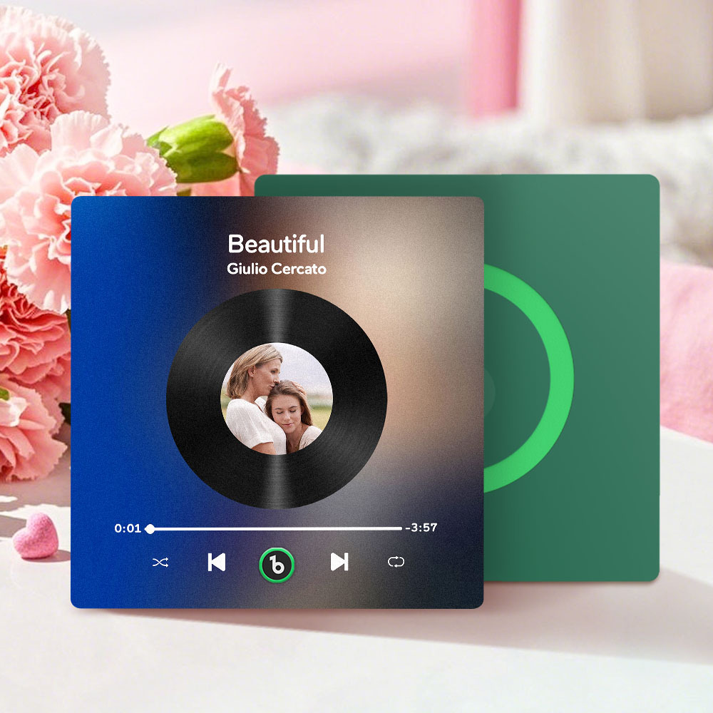 Mother's Day Gifts Custom Music Fridge Magnet Colorful Frame Album Fridge Magnet Can Play Songs - MyPhotoBoxer