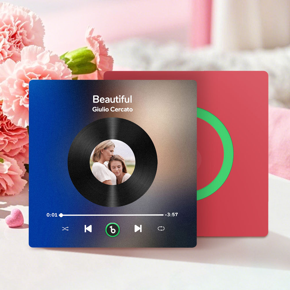 Mother's Day Gifts Custom Music Fridge Magnet Colorful Frame Album Fridge Magnet Can Play Songs - MyPhotoBoxer