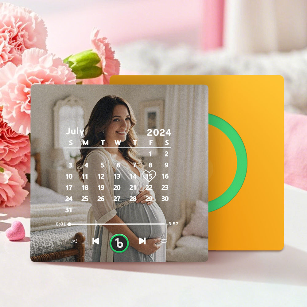 Personalised Music Fridge Magnet with Date FridgeBeats Anniversary Gifts Mother's Day Gifts for New Mum - MyPhotoBoxer