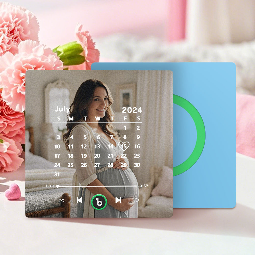 Personalised Music Fridge Magnet with Date FridgeBeats Anniversary Gifts Mother's Day Gifts for New Mum - MyPhotoBoxer