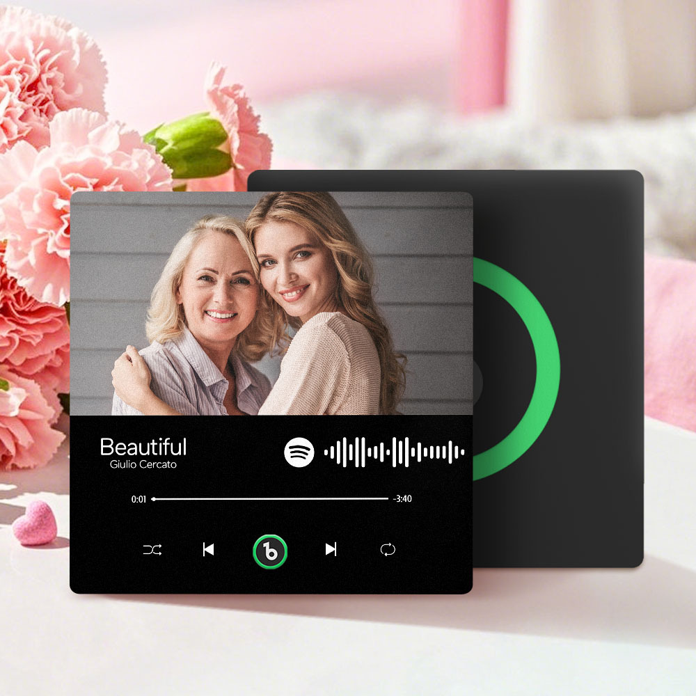 Mother's Day Gifts Custom Music Fridge Magnet Colorful Frame Album Fridge Magnet Can Play Songs - MyPhotoBoxer