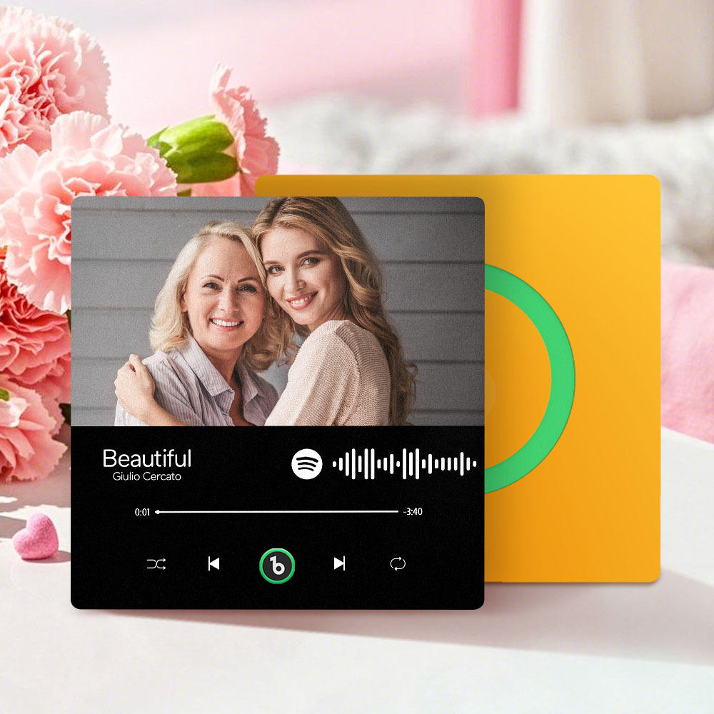 Mother's Day Gifts Custom Music Fridge Magnet Colorful Frame Album Fridge Magnet Can Play Songs - MyPhotoBoxer