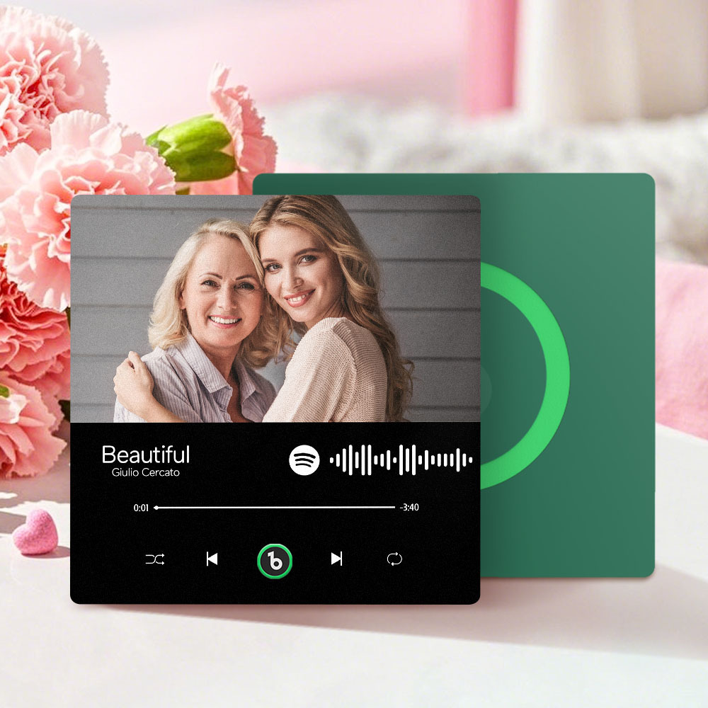 Mother's Day Gifts Custom Music Fridge Magnet Colorful Frame Album Fridge Magnet Can Play Songs - MyPhotoBoxer