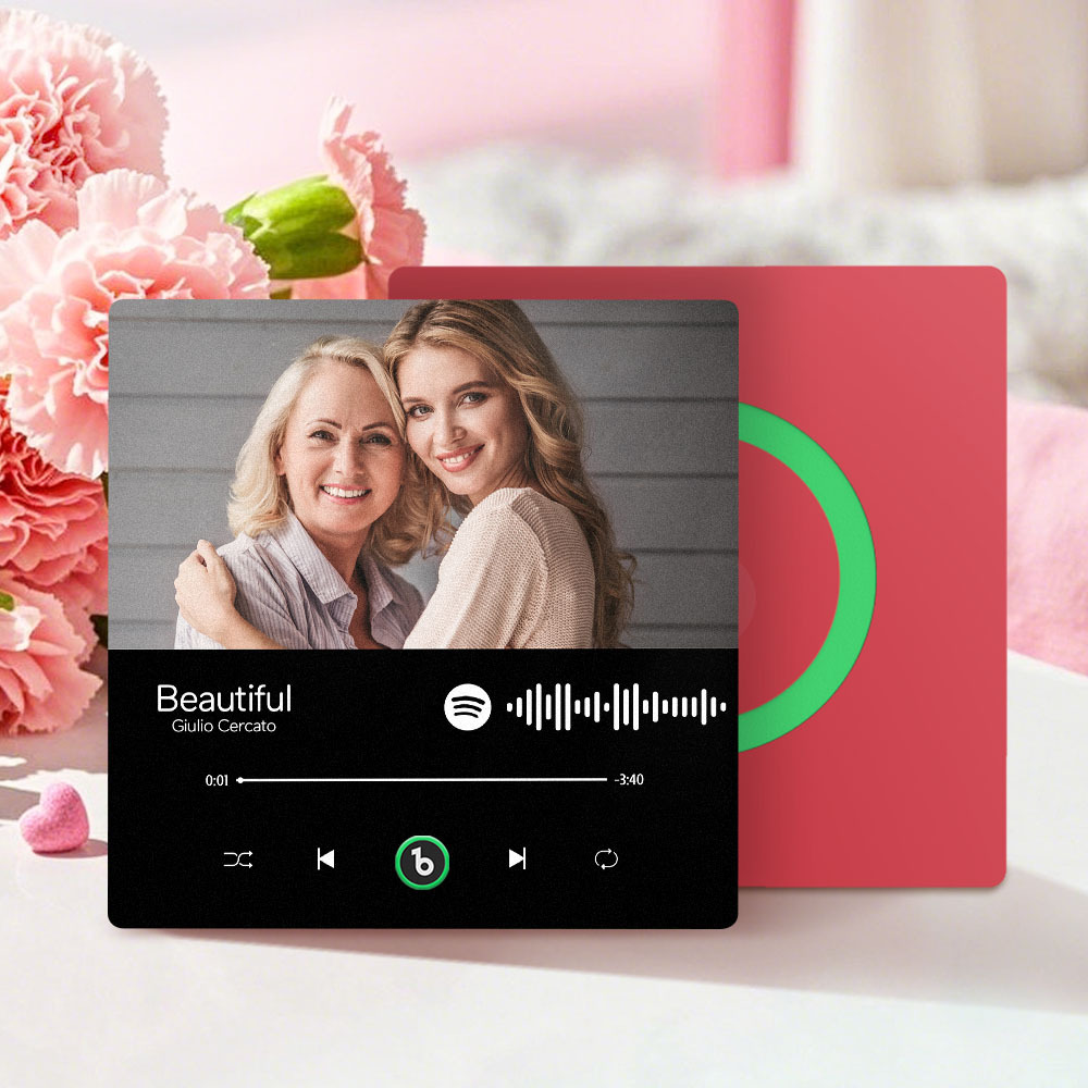 Mother's Day Gifts Custom Music Fridge Magnet Colorful Frame Album Fridge Magnet Can Play Songs - MyPhotoBoxer