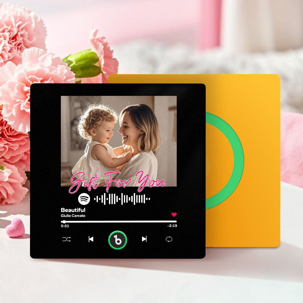 Personalised Musical Fridge Magnet with Scannable Music Code Mother's Day Gifts - MyPhotoBoxer