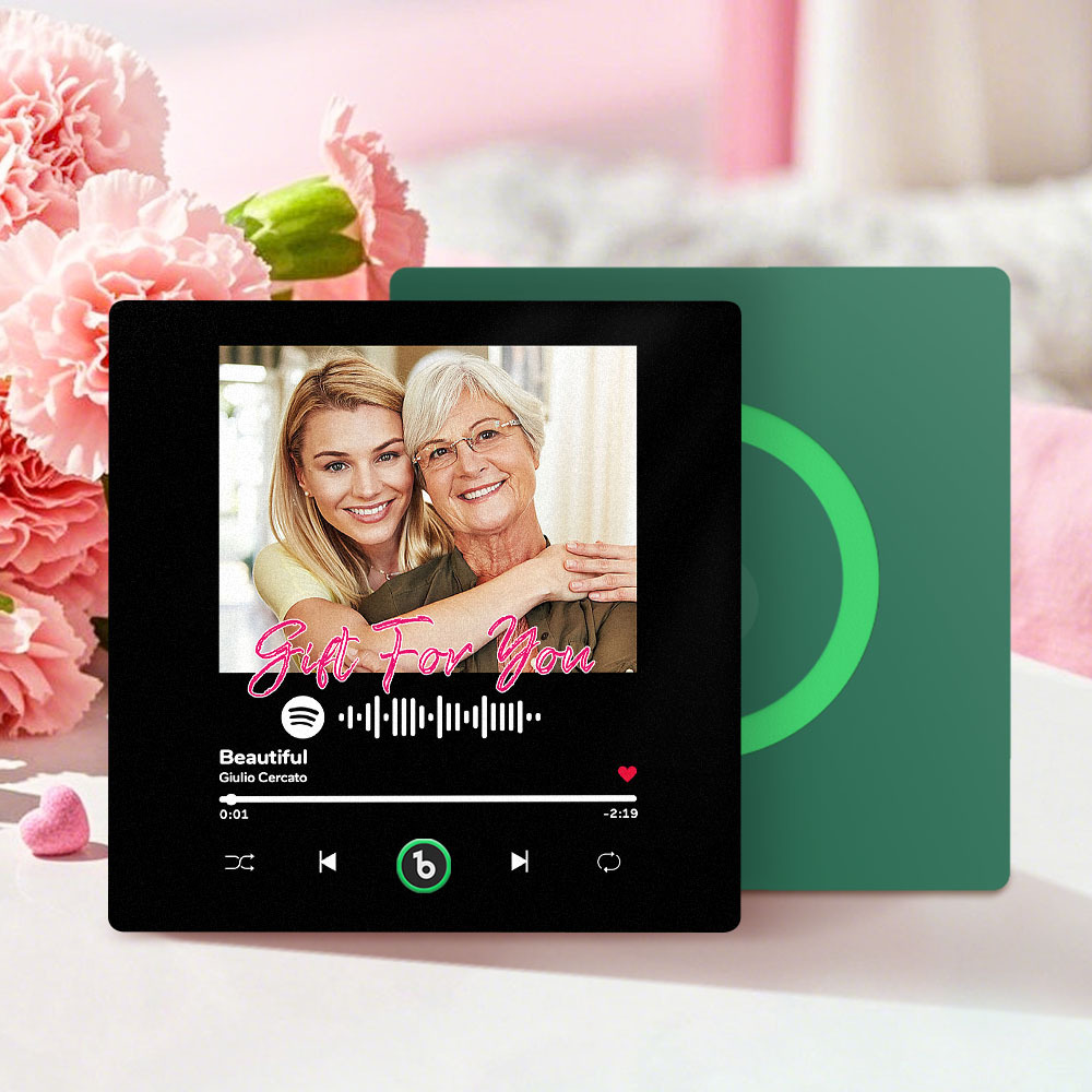 Mother's Day Gifts Custom Music Fridge Magnet Colorful Frame Album Fridge Magnet Can Play Songs - MyPhotoBoxer