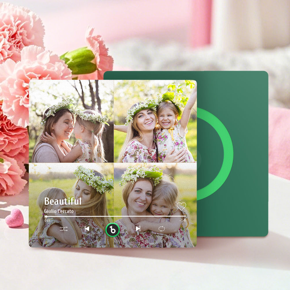 Mother's Day Gifts Custom Music Fridge Magnet Colorful Frame Album Fridge Magnet Can Play Songs - MyPhotoBoxer