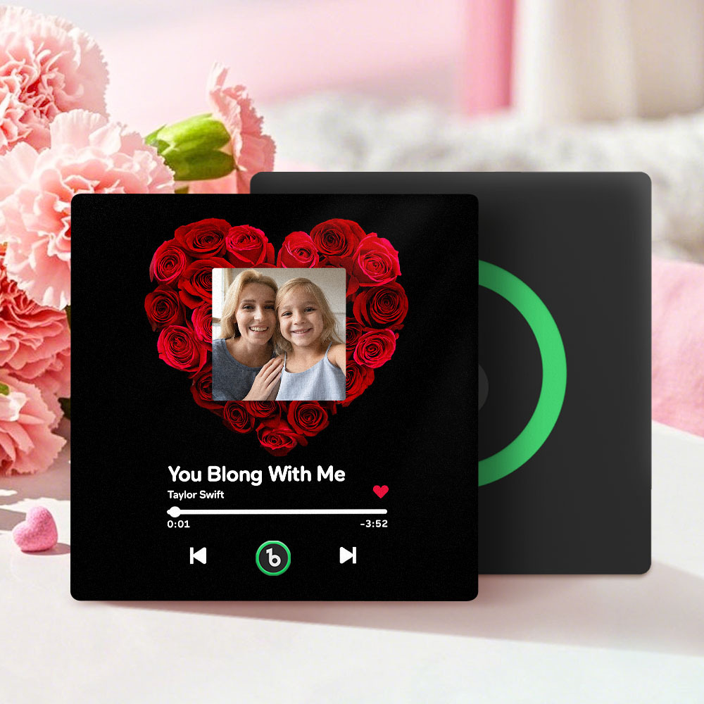 Mother's Day Gifts Custom Music Fridge Magnet Colorful Frame Album Fridge Magnet Can Play Songs - MyPhotoBoxer