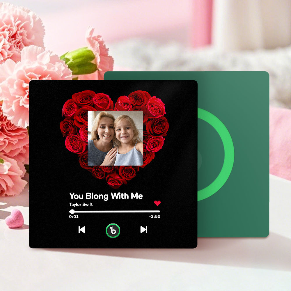 Mother's Day Gifts Custom Music Fridge Magnet Colorful Frame Album Fridge Magnet Can Play Songs - MyPhotoBoxer