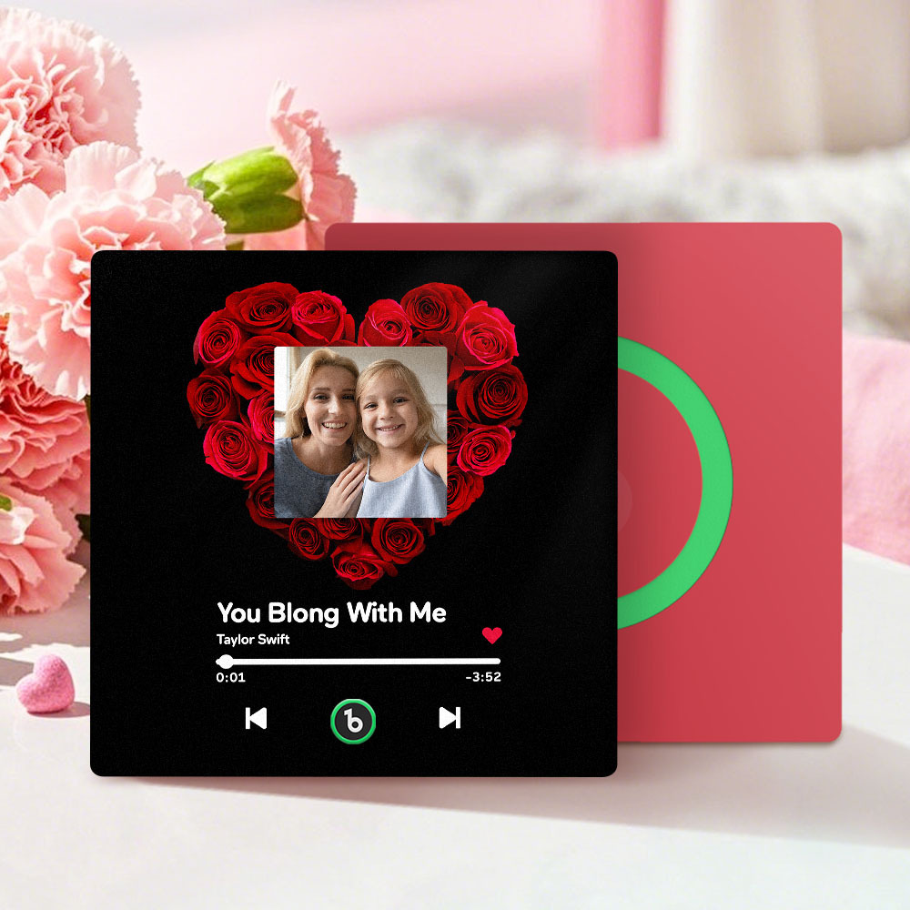Mother's Day Gifts Custom Music Fridge Magnet Colorful Frame Album Fridge Magnet Can Play Songs - MyPhotoBoxer