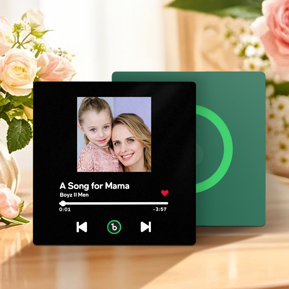 Custom Music And Photo Music Fridge Magnets Mother's Day Gifts Frameless Fridgebeats - MyPhotoBoxer