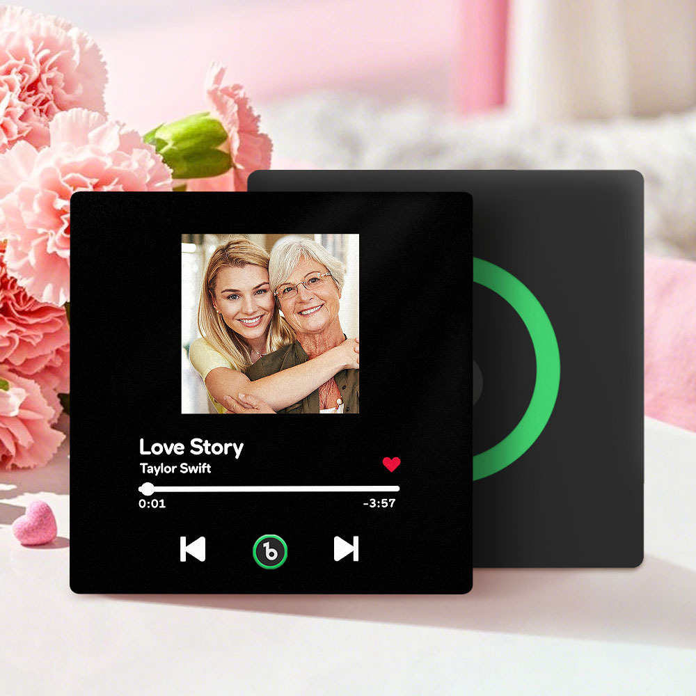 Mother's Day Gifts Custom Music Fridge Magnet Colorful Frame Album Fridge Magnet Can Play Songs - MyPhotoBoxer