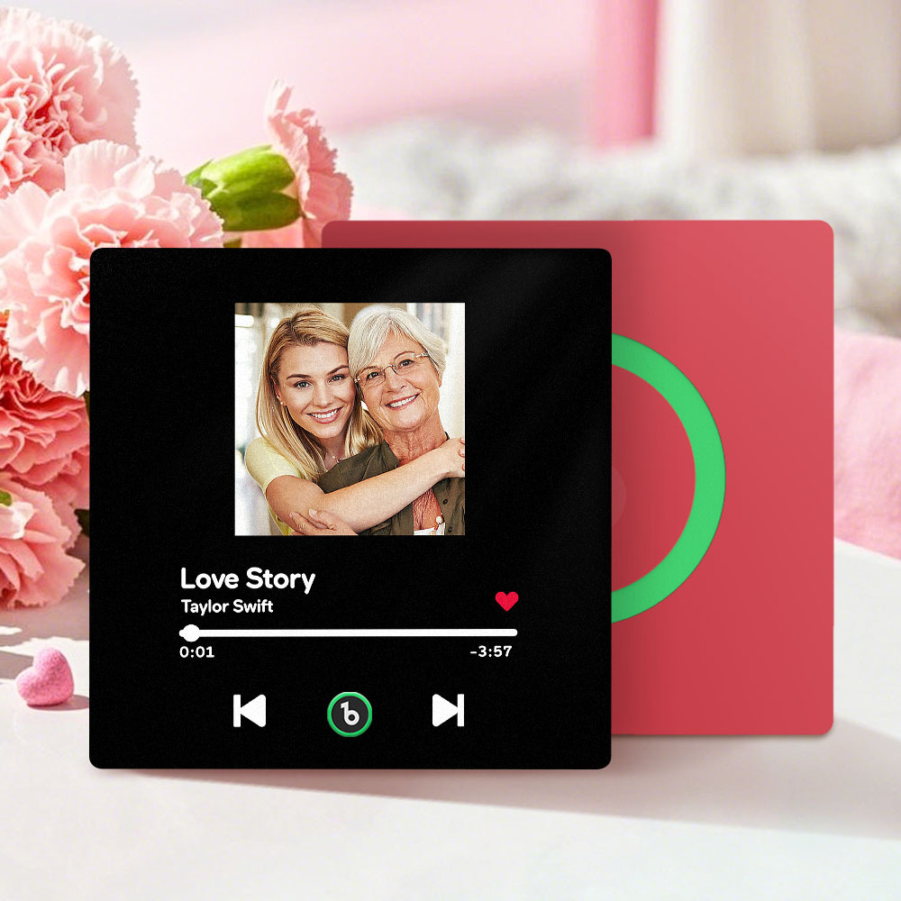 Mother's Day Gifts Custom Music Fridge Magnet Colorful Frame Album Fridge Magnet Can Play Songs - MyPhotoBoxer