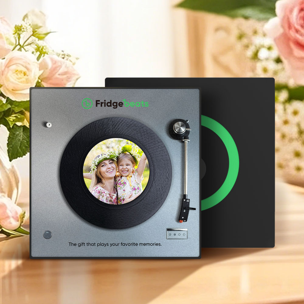 New 5.0 Upgrade Musical Fridge Magnet Fridge Beats Can Customize 1-6 Vinyl and Songs Mother's Day Gifts - MyPhotoBoxer