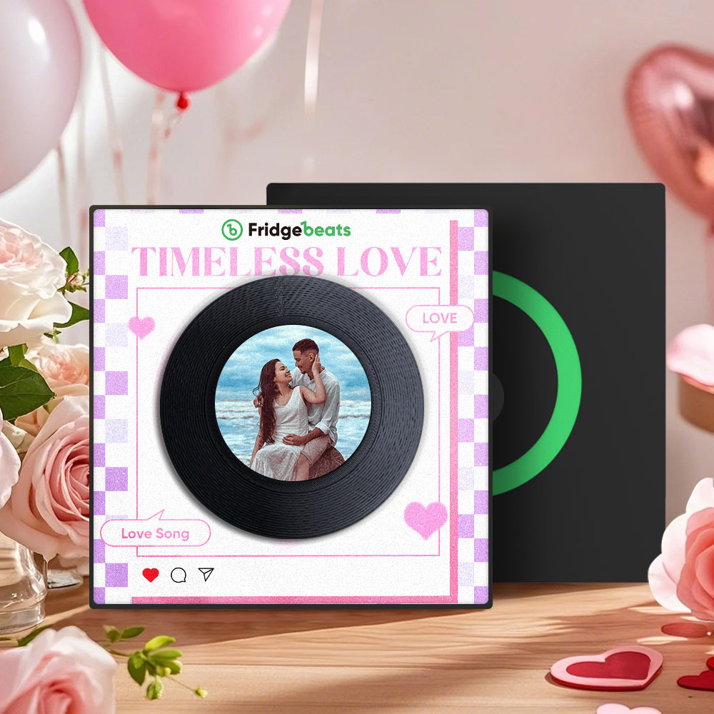 Valentine's Gift Custom Song Fridge Magnet With Photo Supports NFC Functionality Gifts for Men for Girlfriend - MyPhotoBoxer