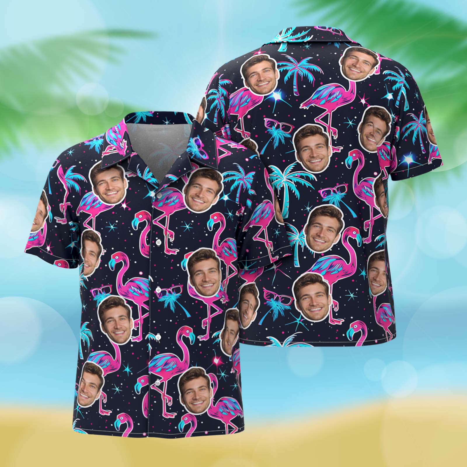 Custom Face Hawaiian Shirt Personalized Summer Shirt for Him Unique Birthday & Dad Gift