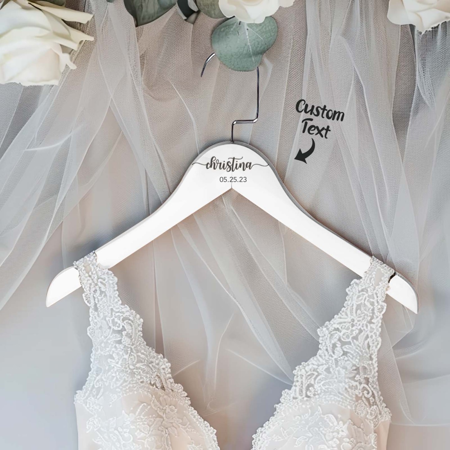 Personalized Bridesmaid Hangers Wedding Hanger Custom Wooden Engraved Hanger Bridal Dress Hanger Wedding Name Hangers - MyPhotoBoxer