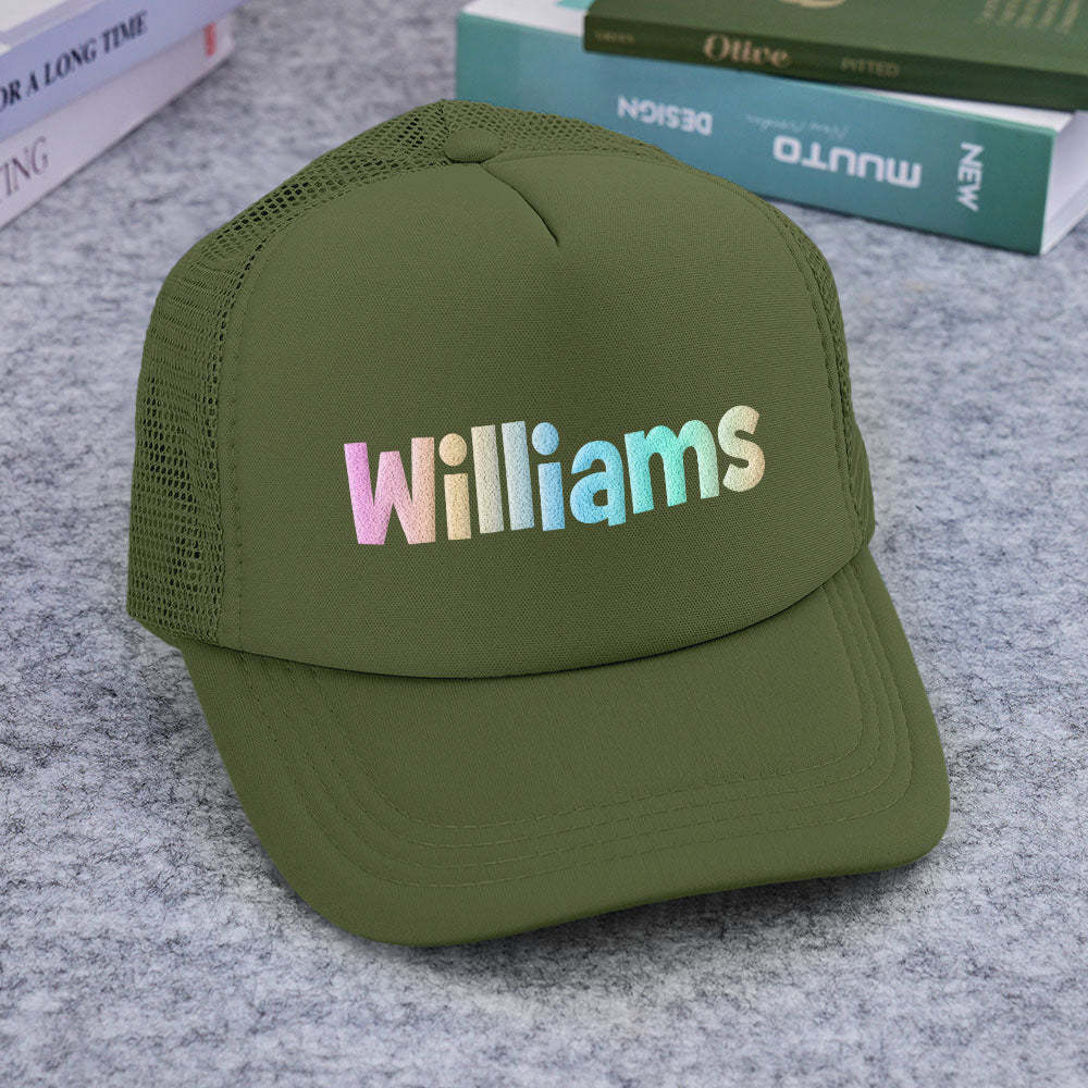 Custom Puff Print Trucker Hat Personalized Foam Trucker Caps for Adult - MyPhotoBoxer