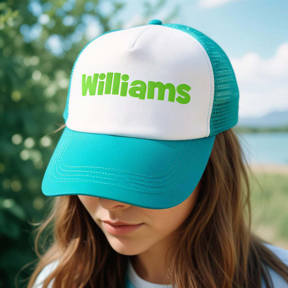 Custom Puff Print Trucker Hat Personalized Glow-in-the-dark Foam Trucker Caps for Adult - MyPhotoBoxer