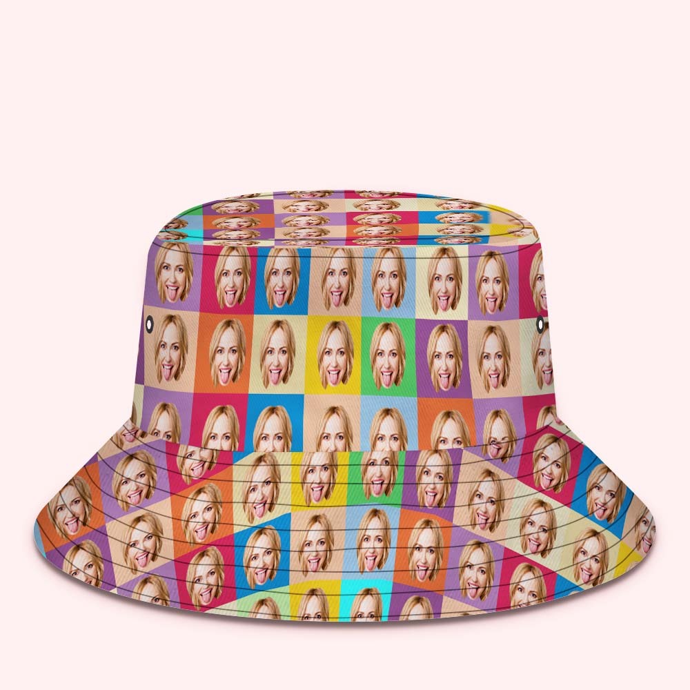 Custom Bucket Hat Unisex Face Bucket Hat Summer Print Bucket Hat Fashionable Design