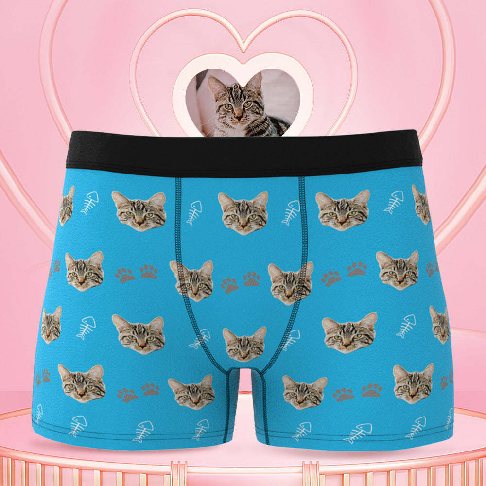 Men's Custom Cat Boxer Shorts - MyFaceBoxer