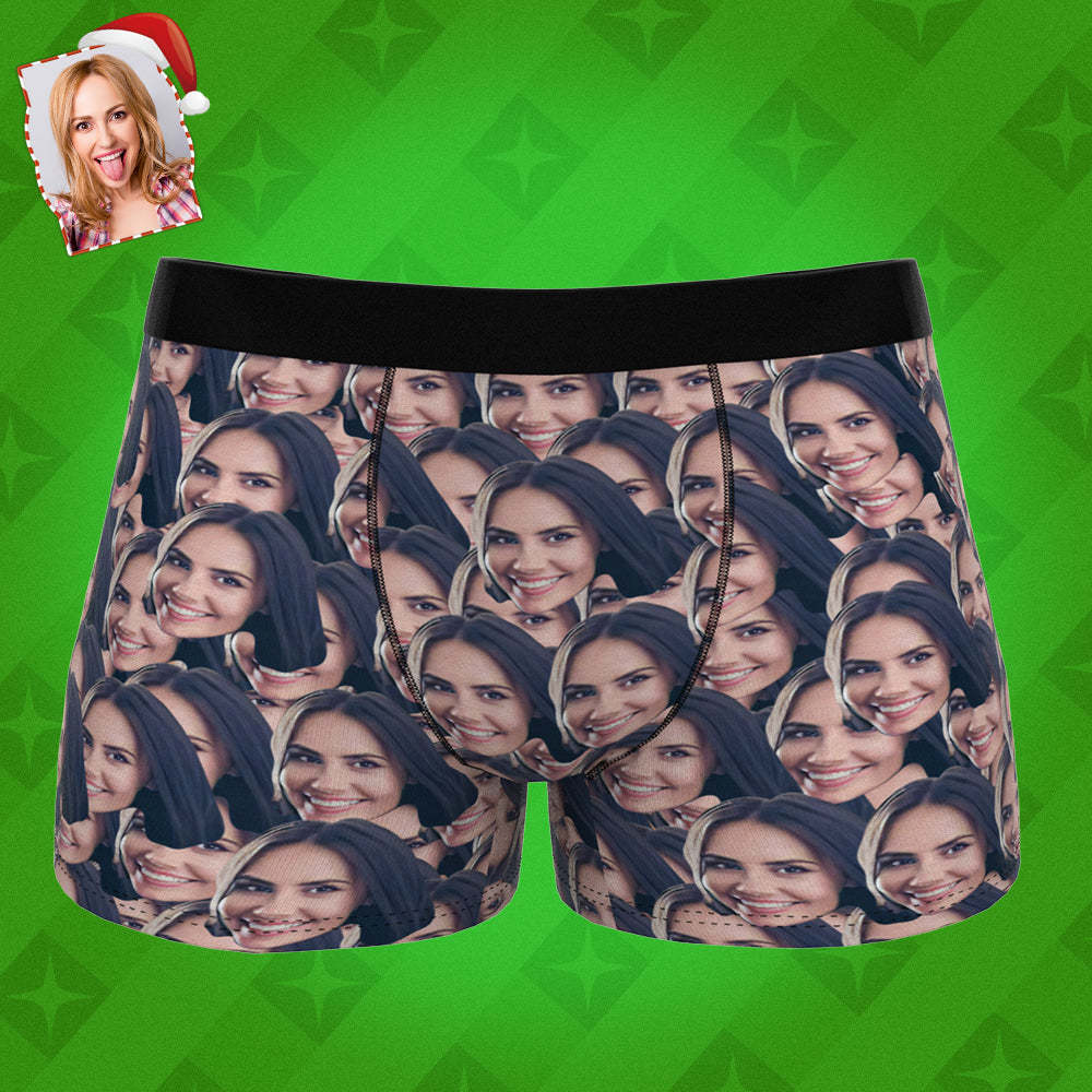 Face Mash - Custom Face Boxer Shorts(Hot Sale) Christmas Gift