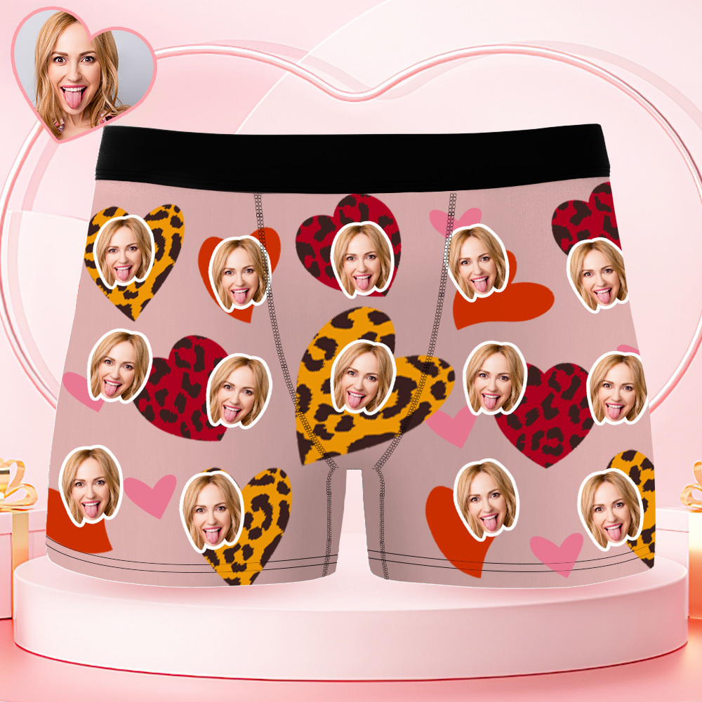 Custom Photo Men's Boxers Woman Face Blow Dandelion Funny Boxer Shorts For Men, Blow Me Boxer Men, Valentine Day Gift For Husband Boyfriend - MyPhotoBoxer