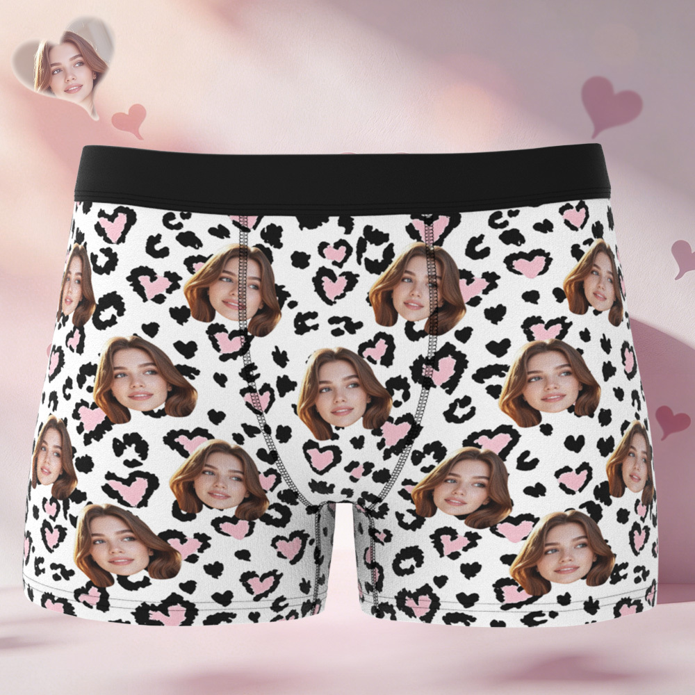 Custom Valentine's Boxer, Custom Man Underwear, Personalized Couple Gift, Custom Husband Boxer with Face - MyPhotoBoxer
