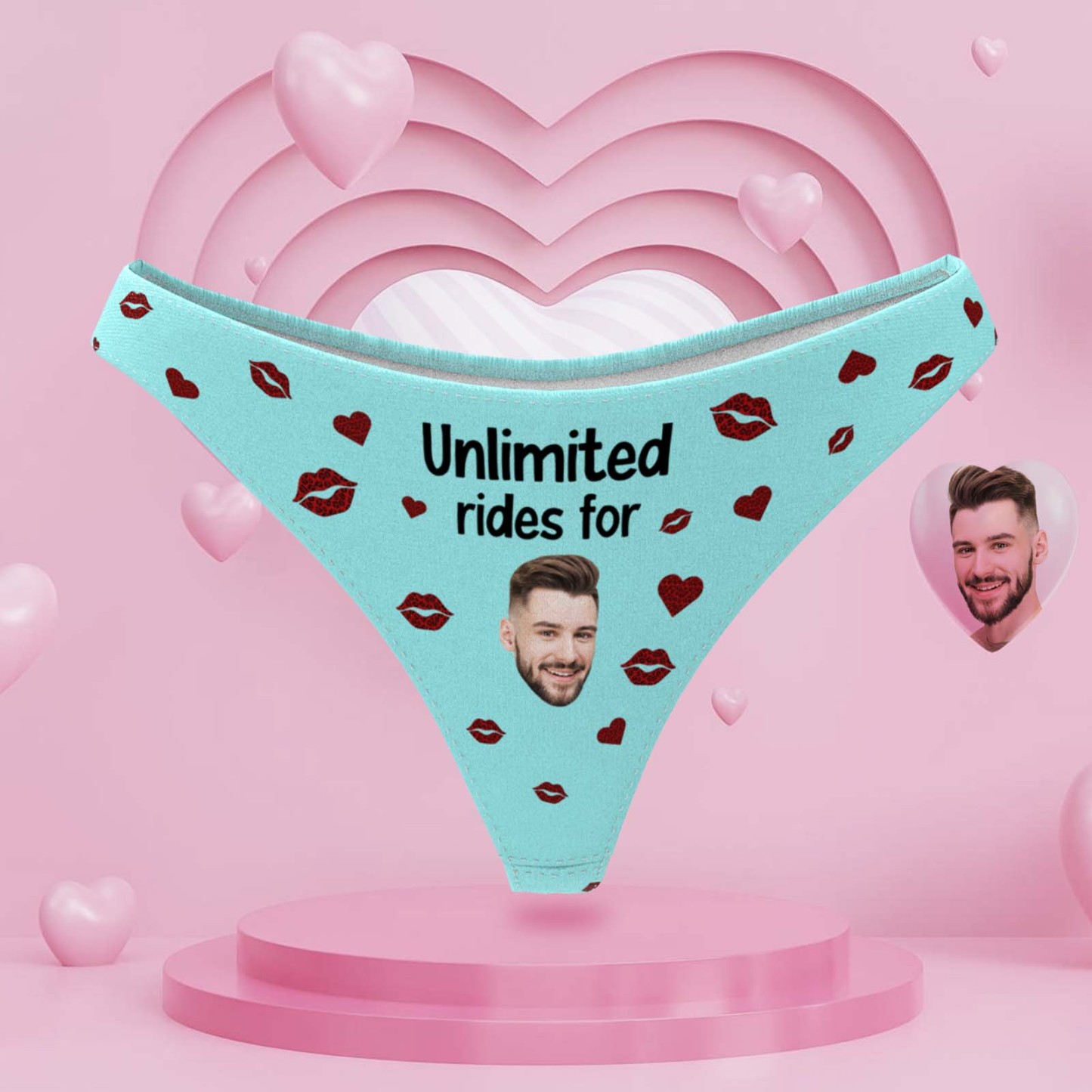 Personalize Face Thong -Unlimited Rides For