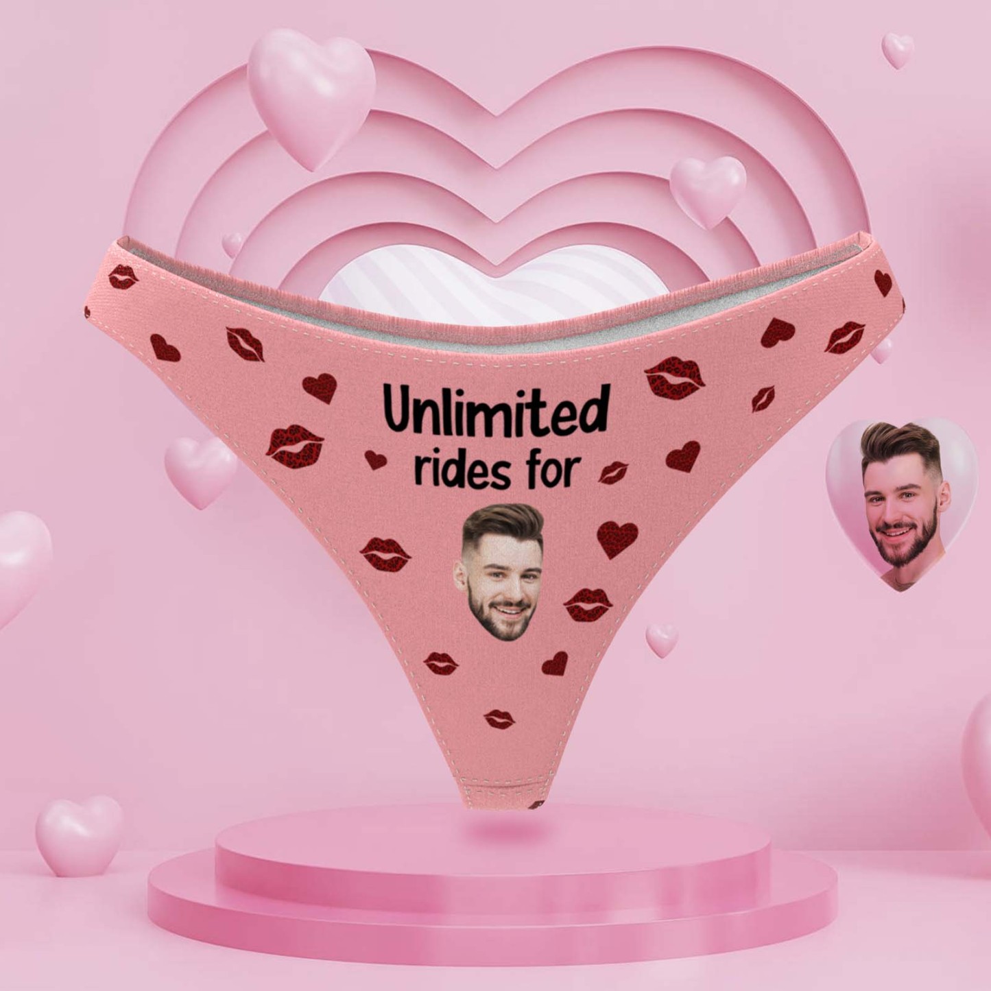 Personalize Face Thong -Unlimited Rides For