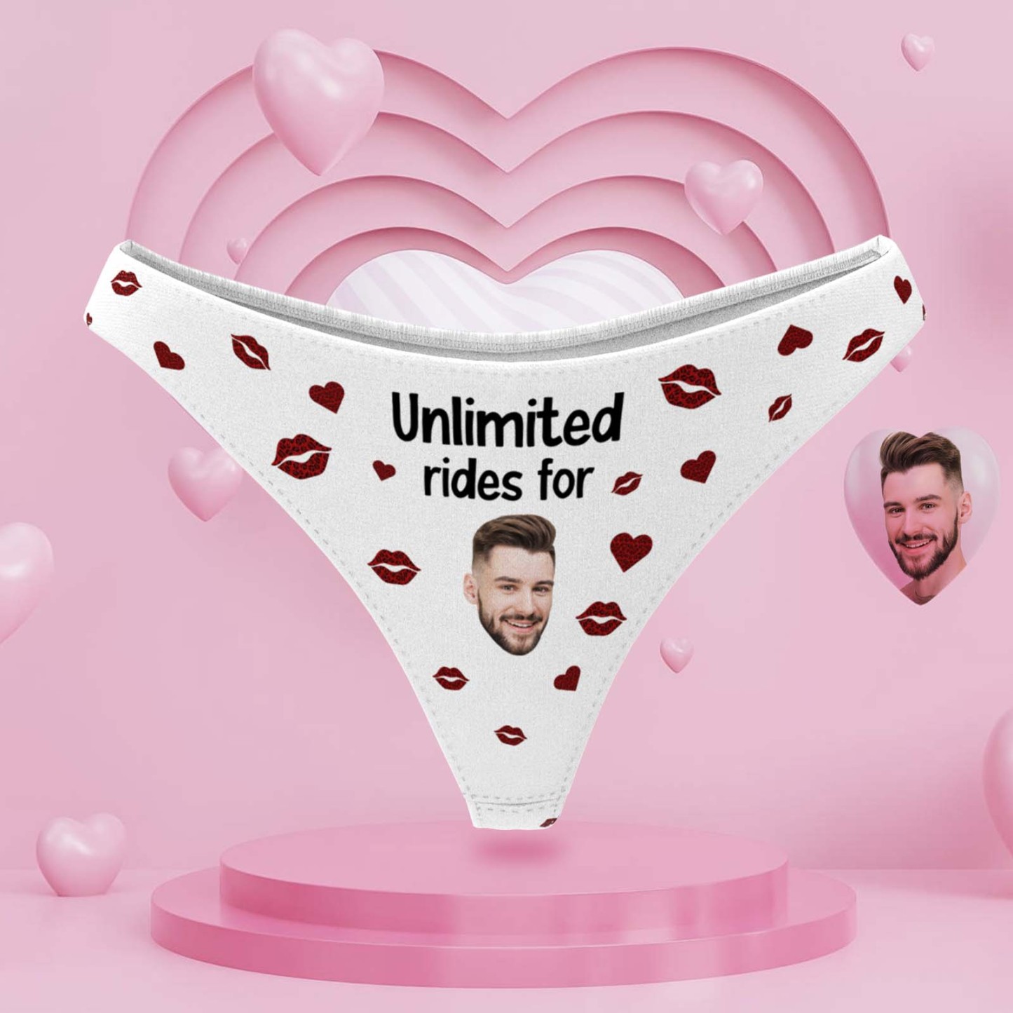 Personalize Face Thong -Unlimited Rides For