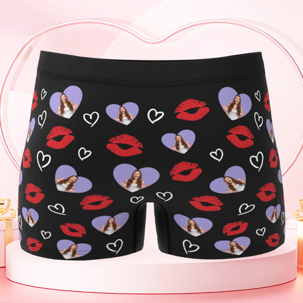 I Licked It So It’s Mine – Funny Personalized Boxer Briefs for Husband with Your Face