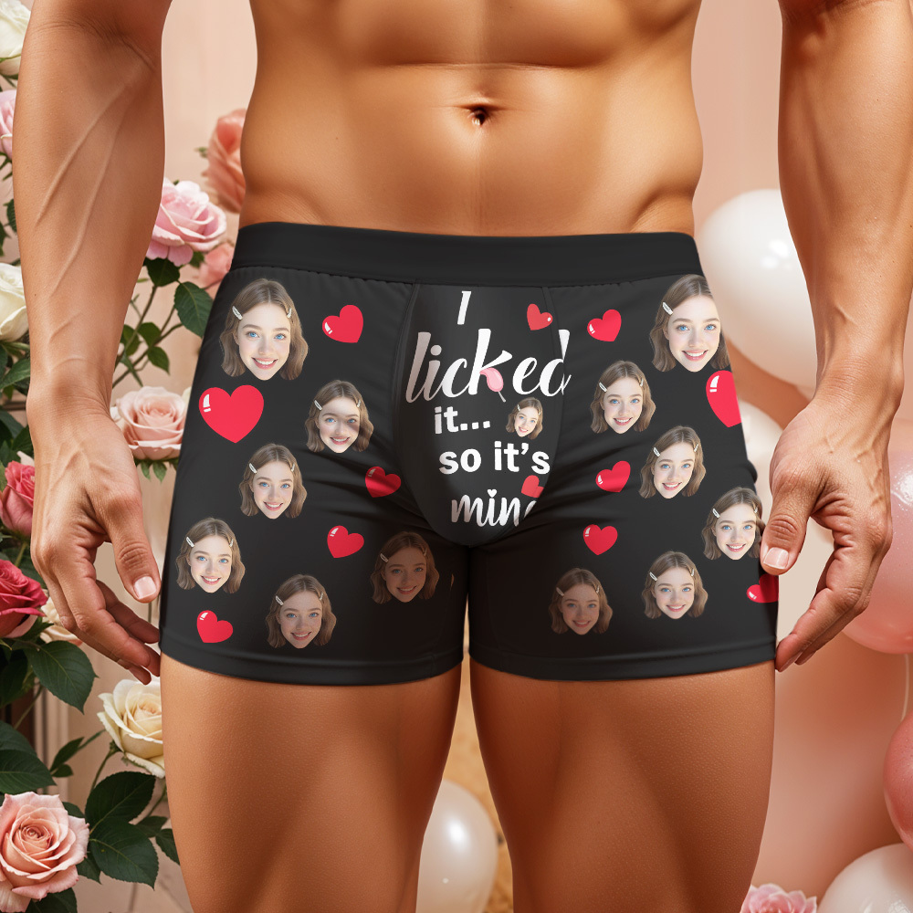Custom Face Boxer Briefs, Personalized Photo Underwear, Best Valentine's Gift