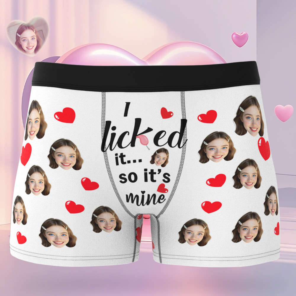 Custom Face Boxer Briefs, Personalized Photo Underwear, Best Valentine's Gift