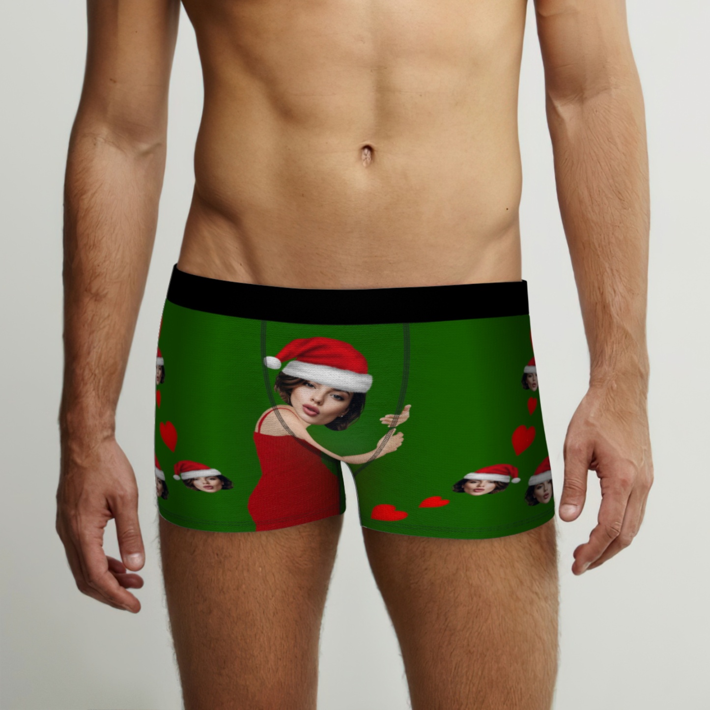 Personalized Christmas Men Boxers with Face, Funny Personalized Underwear Gift for Boyfriend, Husband, or Couples - MyPhotoBoxer
