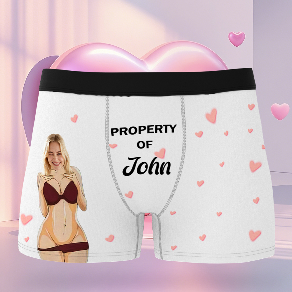 Personalized Face Man Underwear Custom Anniversary,Birthday,Valentines Day Gift for Him,Boyfriend - MyPhotoBoxer