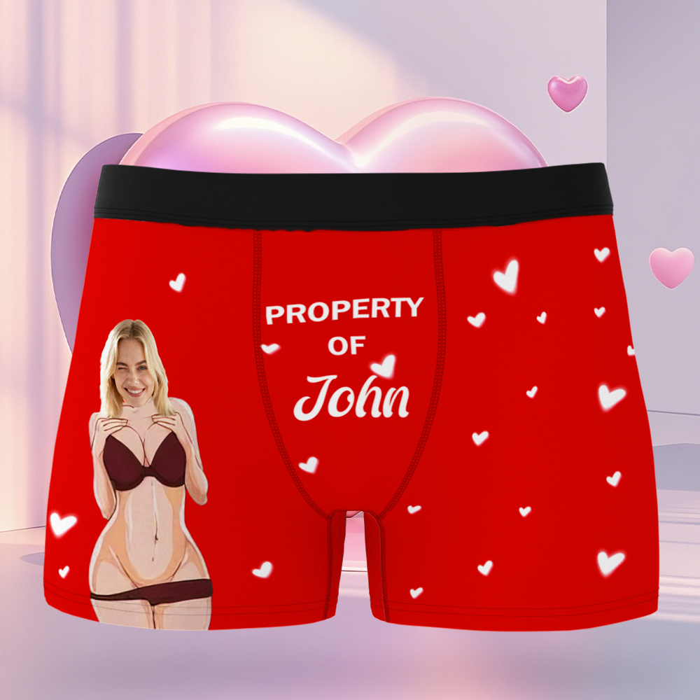 Personalized Face Man Underwear Custom Anniversary,Birthday,Valentines Day Gift for Him,Boyfriend - MyPhotoBoxer