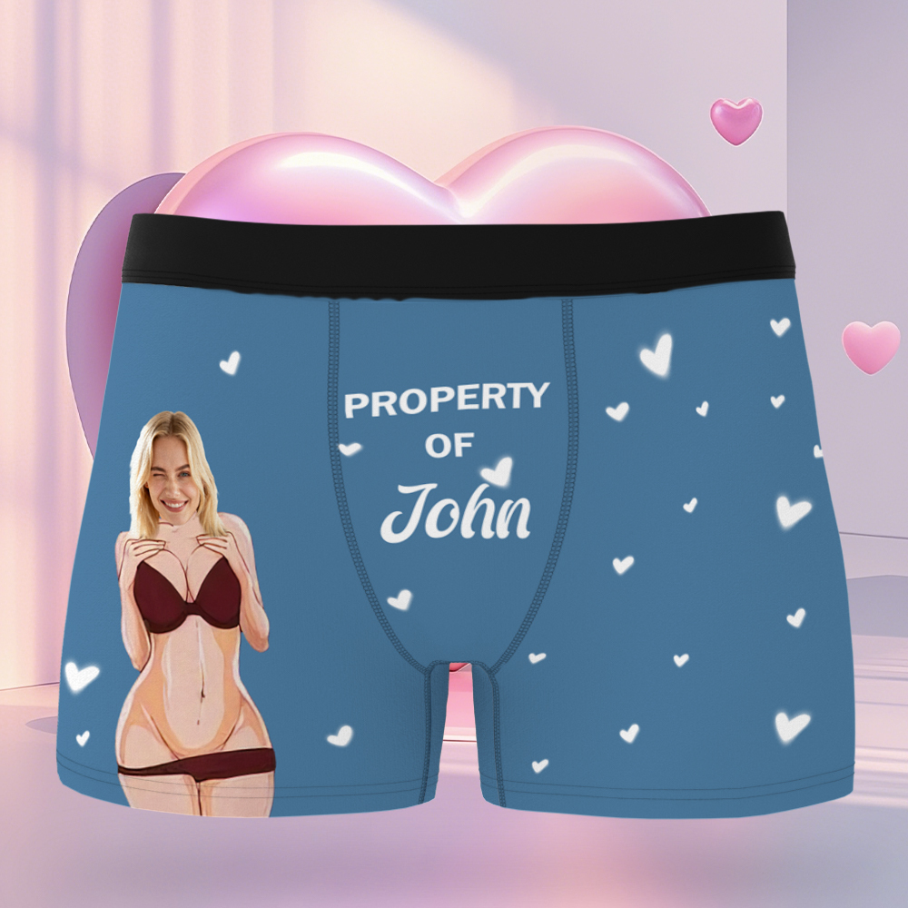 Personalized Face Man Underwear Custom Anniversary,Birthday,Valentines Day Gift for Him,Boyfriend - MyPhotoBoxer