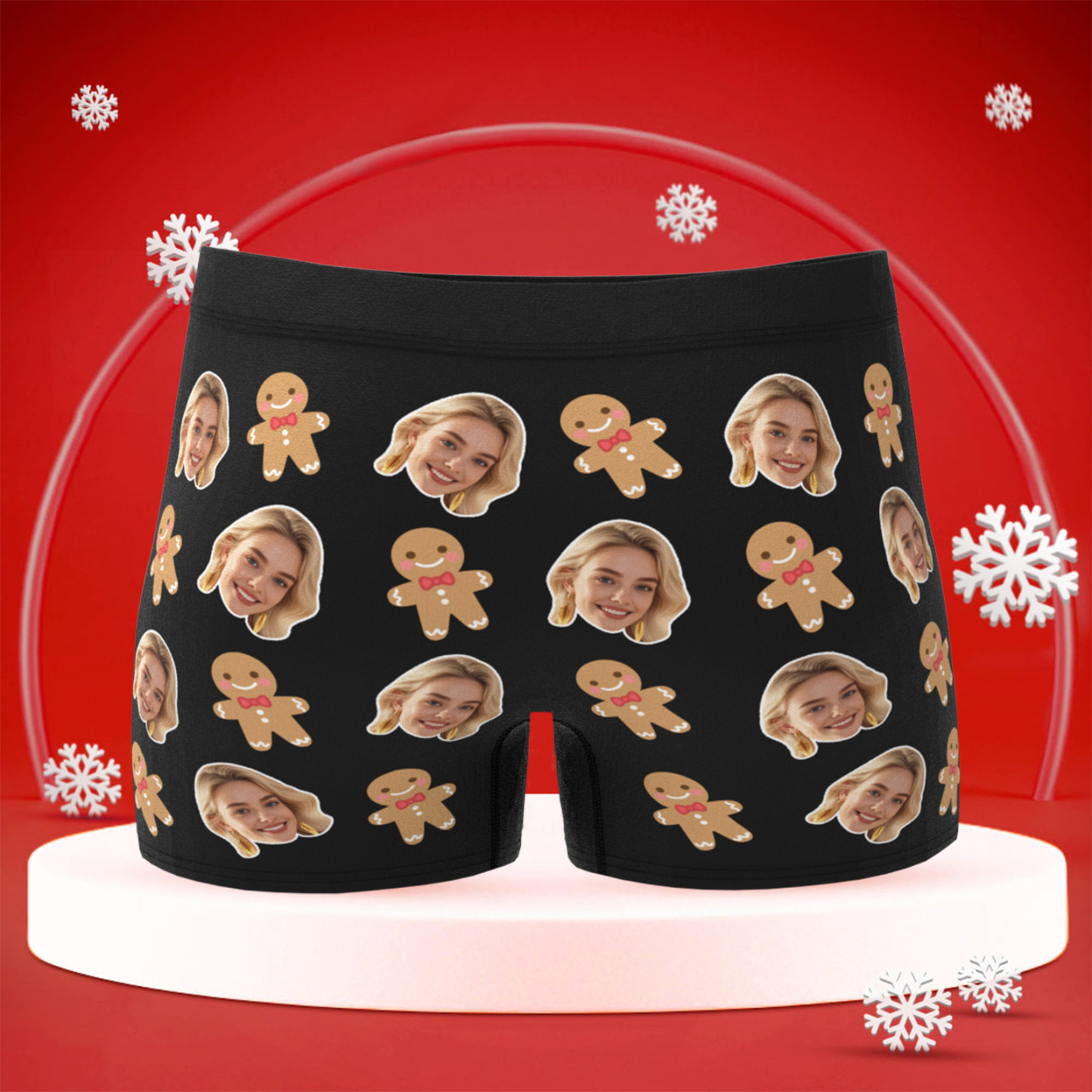 Personalized Photo Underwear, Funny Custom Face Men Boxer Briefs, Gift for Christmas/Valentine's Day Gifts - MyPhotoBoxer