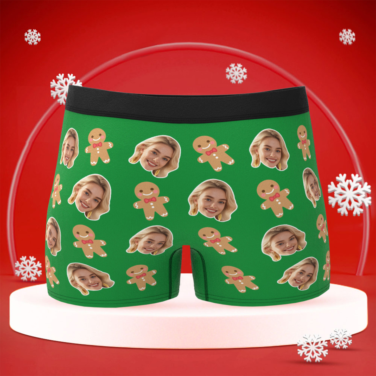 Personalized Photo Underwear, Funny Custom Face Men Boxer Briefs, Gift for Christmas/Valentine's Day Gifts - MyPhotoBoxer