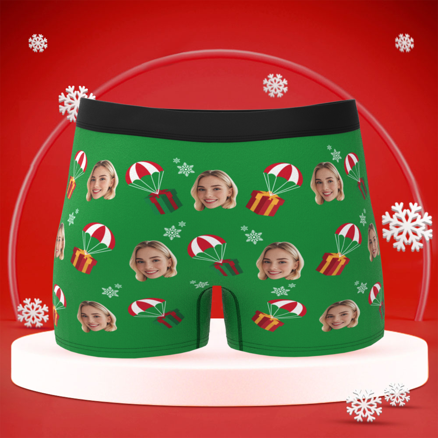 Custom Christmas Face Boxer Briefs, Funny Personalized Gift, Best Holiday Gift for Boyfriend, Husband, or Couples - MyPhotoBoxer
