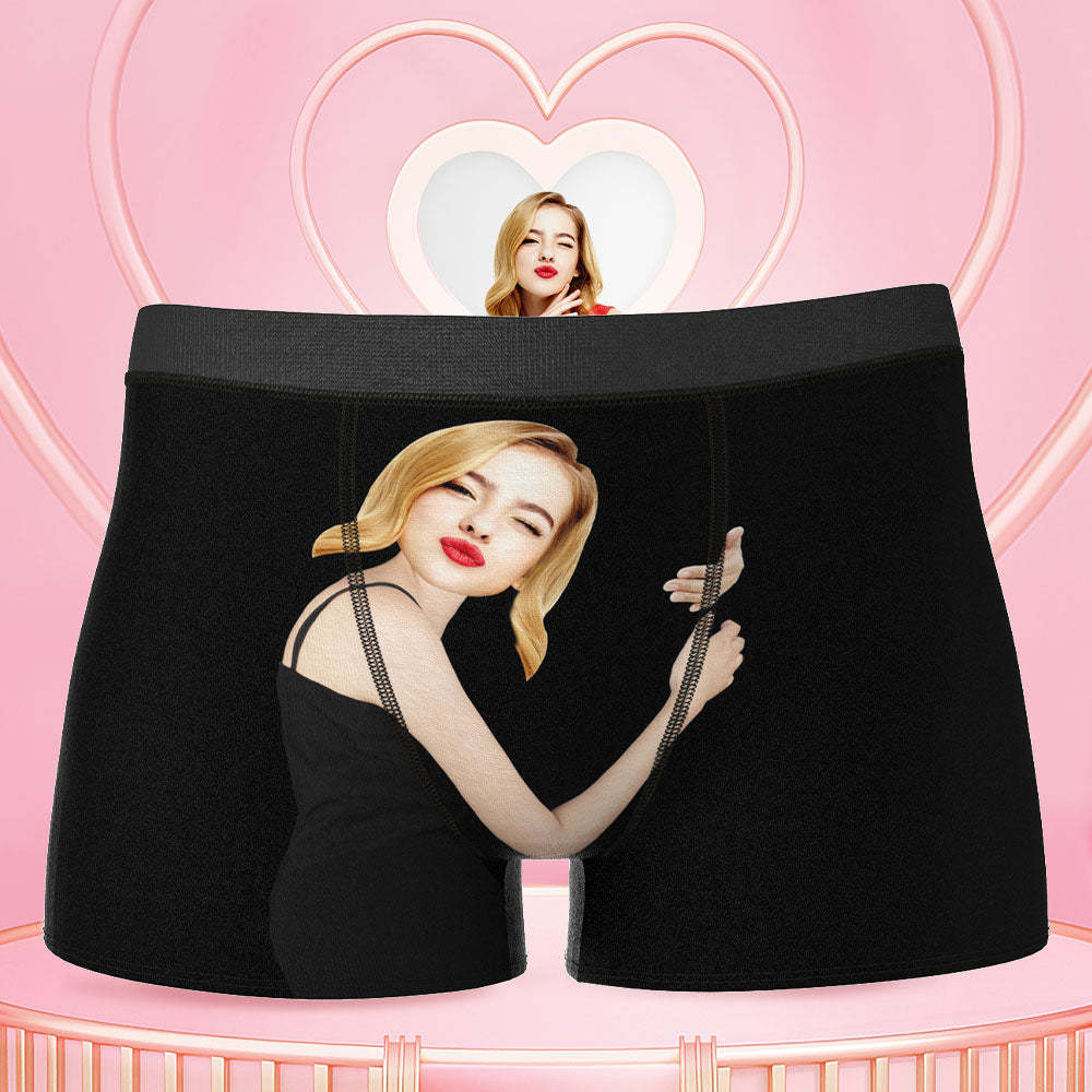 MEN'S CUSTOM FACE ON BODY  POPULAR BOXER SHORTS Valentine's Day GIFT FOR HIM