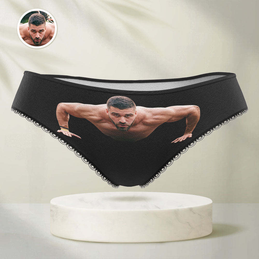 Custom Face Women's Panties Personalised Photo Underwear Push Ups Honeymoon Gift