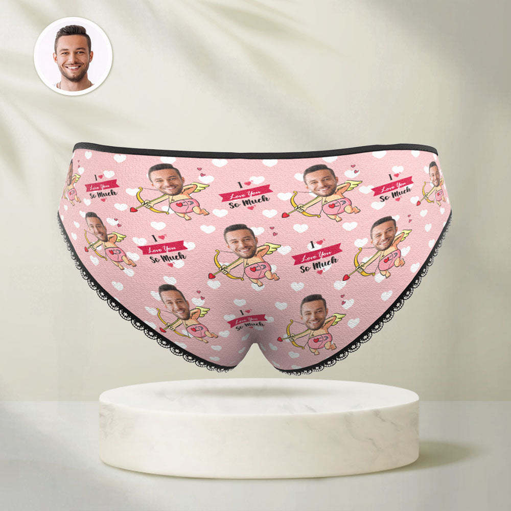 Custom Face Women's Panties Personalised Photo Underwear Cupid Lovers Gift