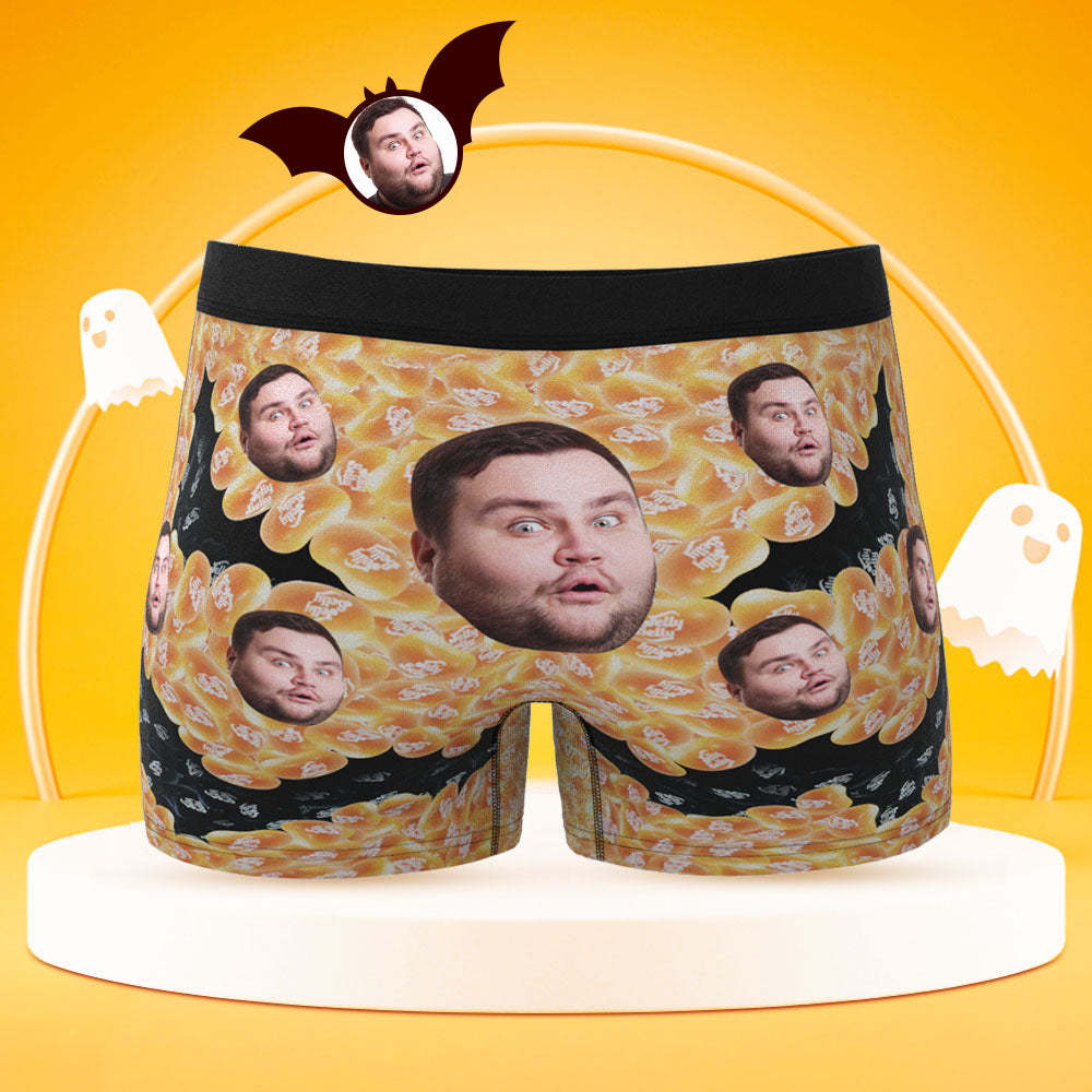 Custom Face Boxer Briefs Personalised Men's Boxer Shorts Jelly Belly Beans Halloween Gift