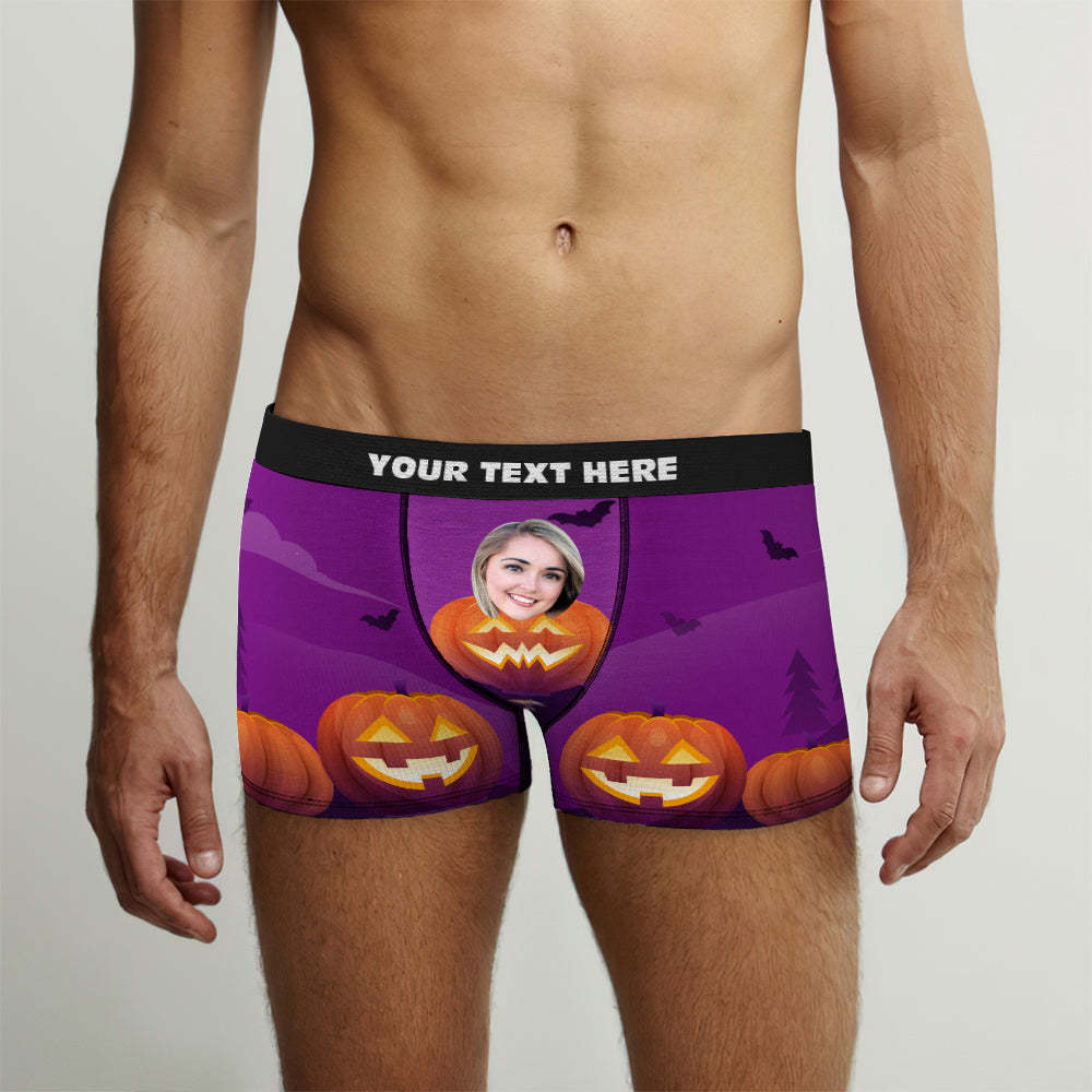 Custom Face Boxer Shorts Men's Underwear Halloween Gifts for Boyfriend