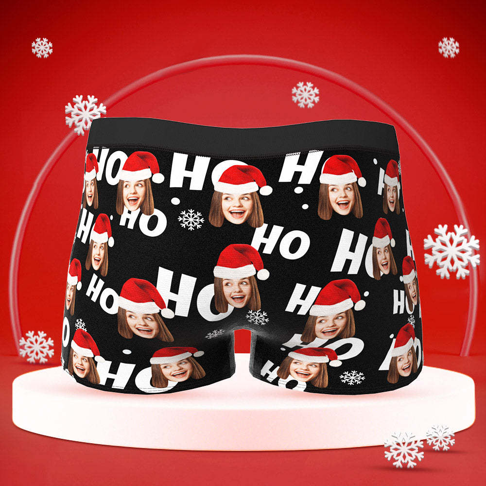 Custom Face Boxers Briefs Personalized Men's Shorts With Girlfriend Photo Christmas Gifts