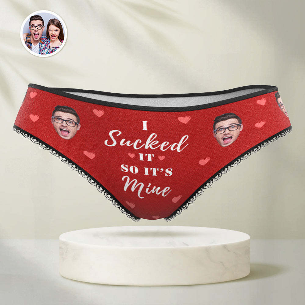 Personalized Funny Face Panties Custom Photo Underwear Gift For Women - It's Mine