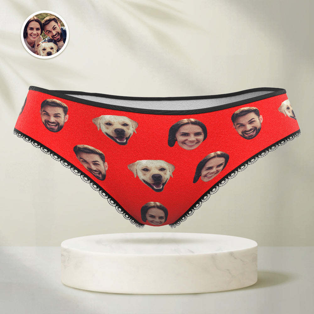 Personalized Funny Face Panties Custom Colorful Underwear With Photo Gift For Women